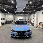 Gloss Metallic Grey Blue Car Vinyl Wrap