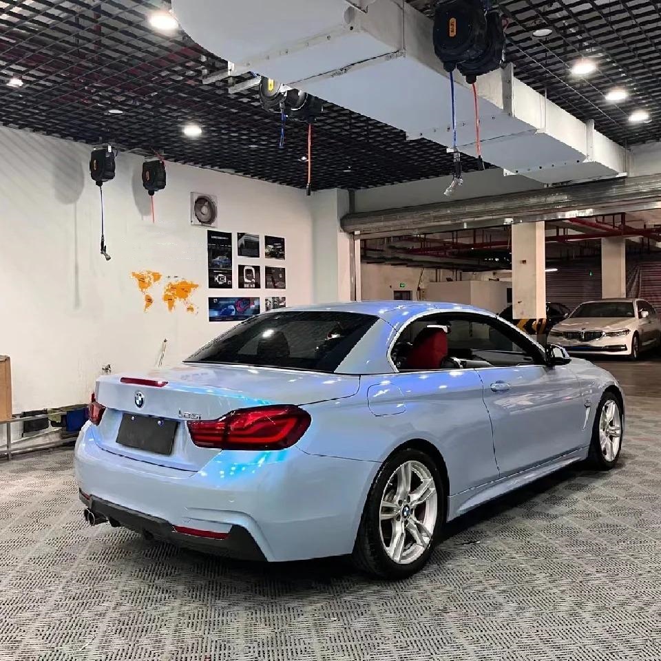 Gloss Metallic Grey Blue Car Vinyl Wrap