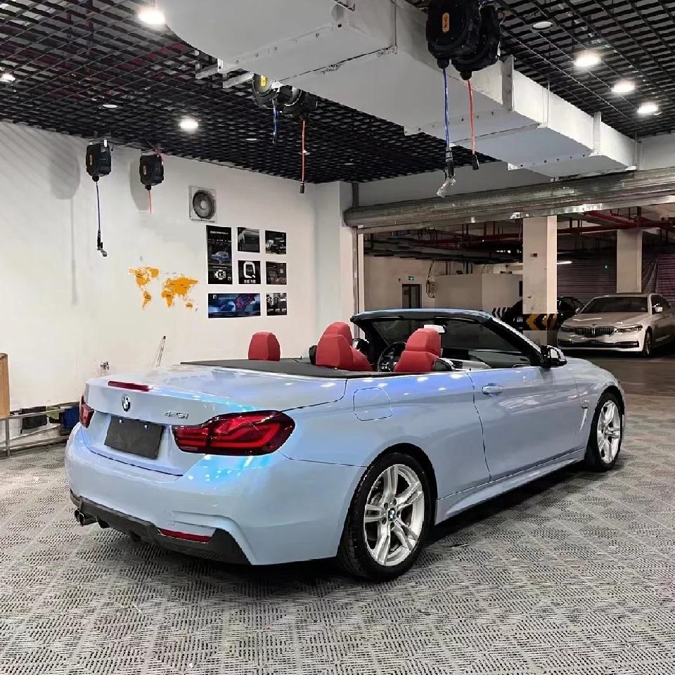 Gloss Metallic Grey Blue Car Vinyl Wrap
