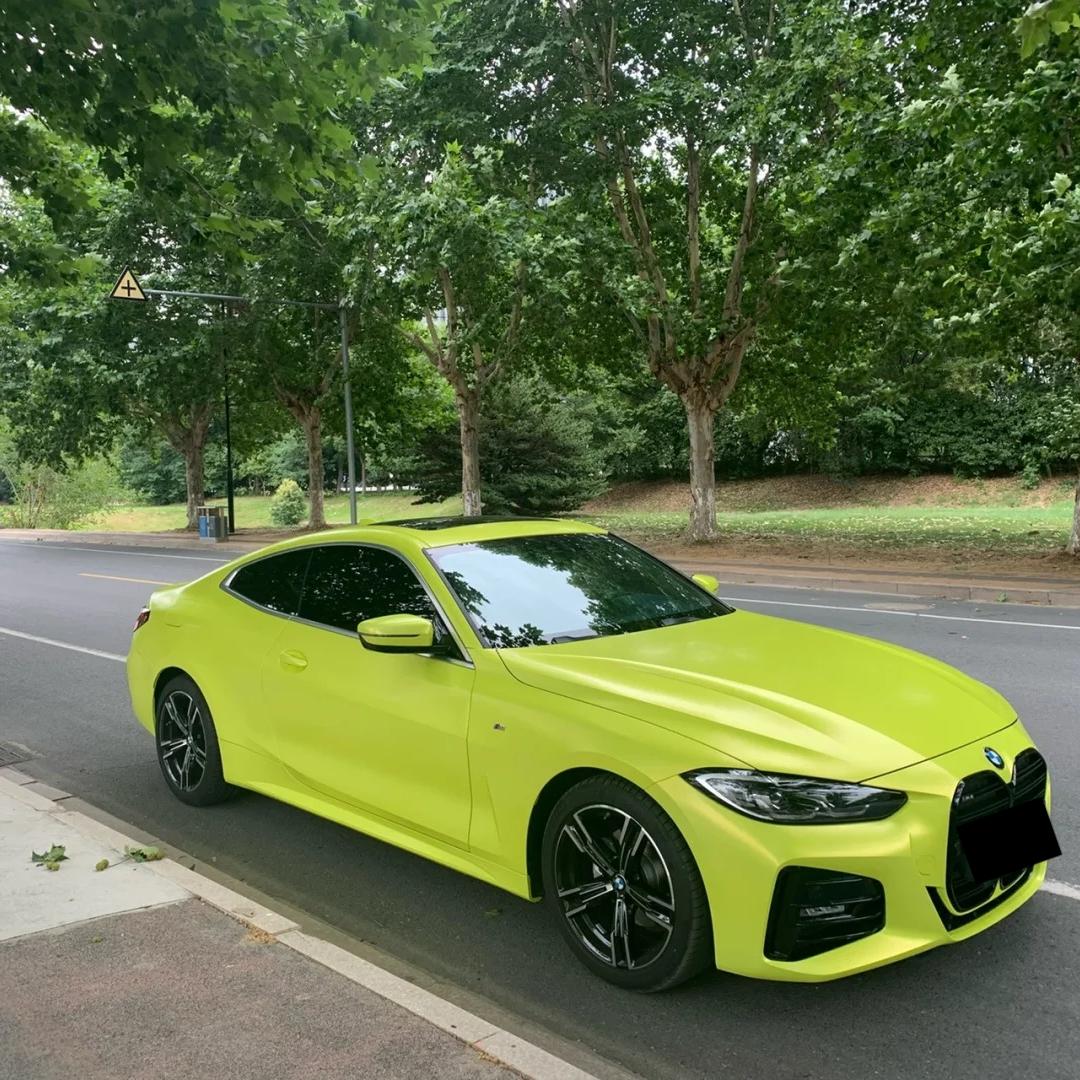 Matte Metallic Fluorescent Yellow Car Vinyl Wrap