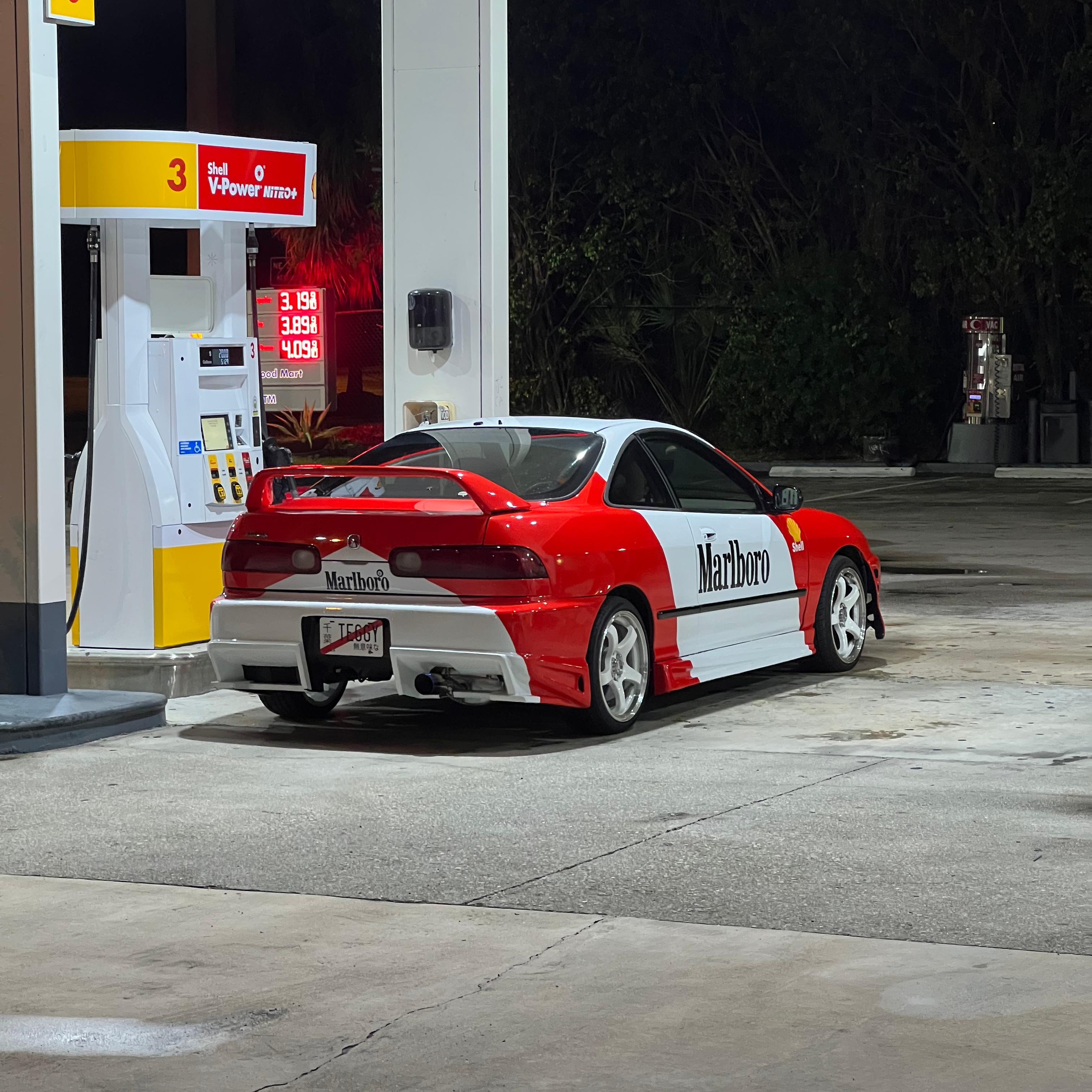 Marlboro Racing Car wrap Custom Design - White, Red and Black Car Wrap (Bundle)