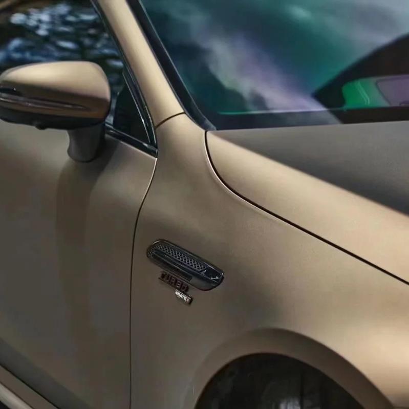 Matte Metallic Gold Brown Car Vinyl Wrap