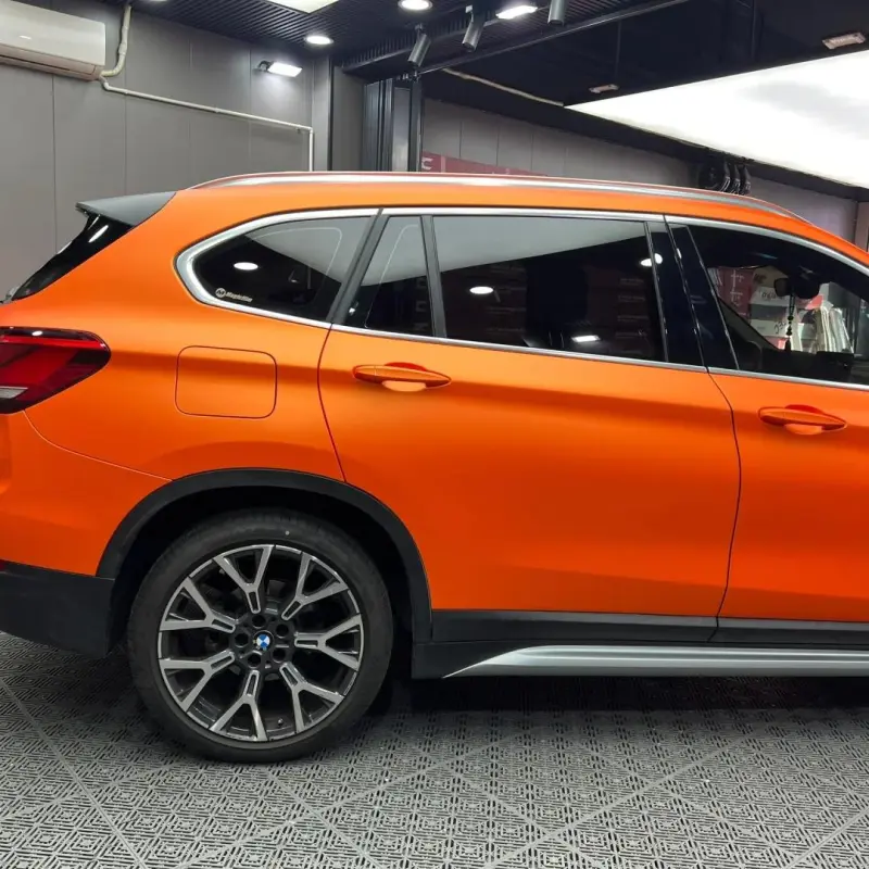 Matte Metallic Satin Stunning Orange Car Vinyl Wrap