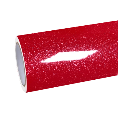 Gloss Metallic Glitter Red Car Vinyl Wrap Sale 01