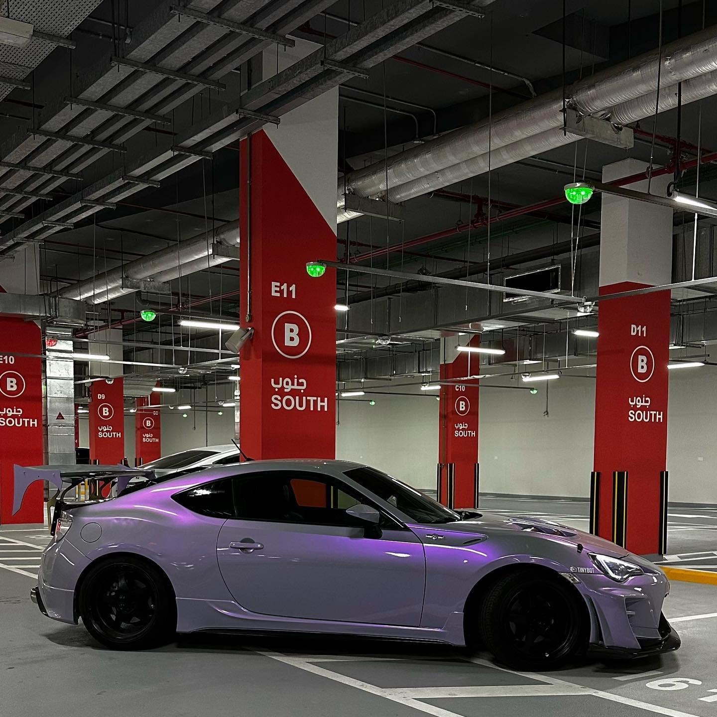 Gloss Metallic Chameleon Candy Grey Purple Car Vinyl Wrap PET