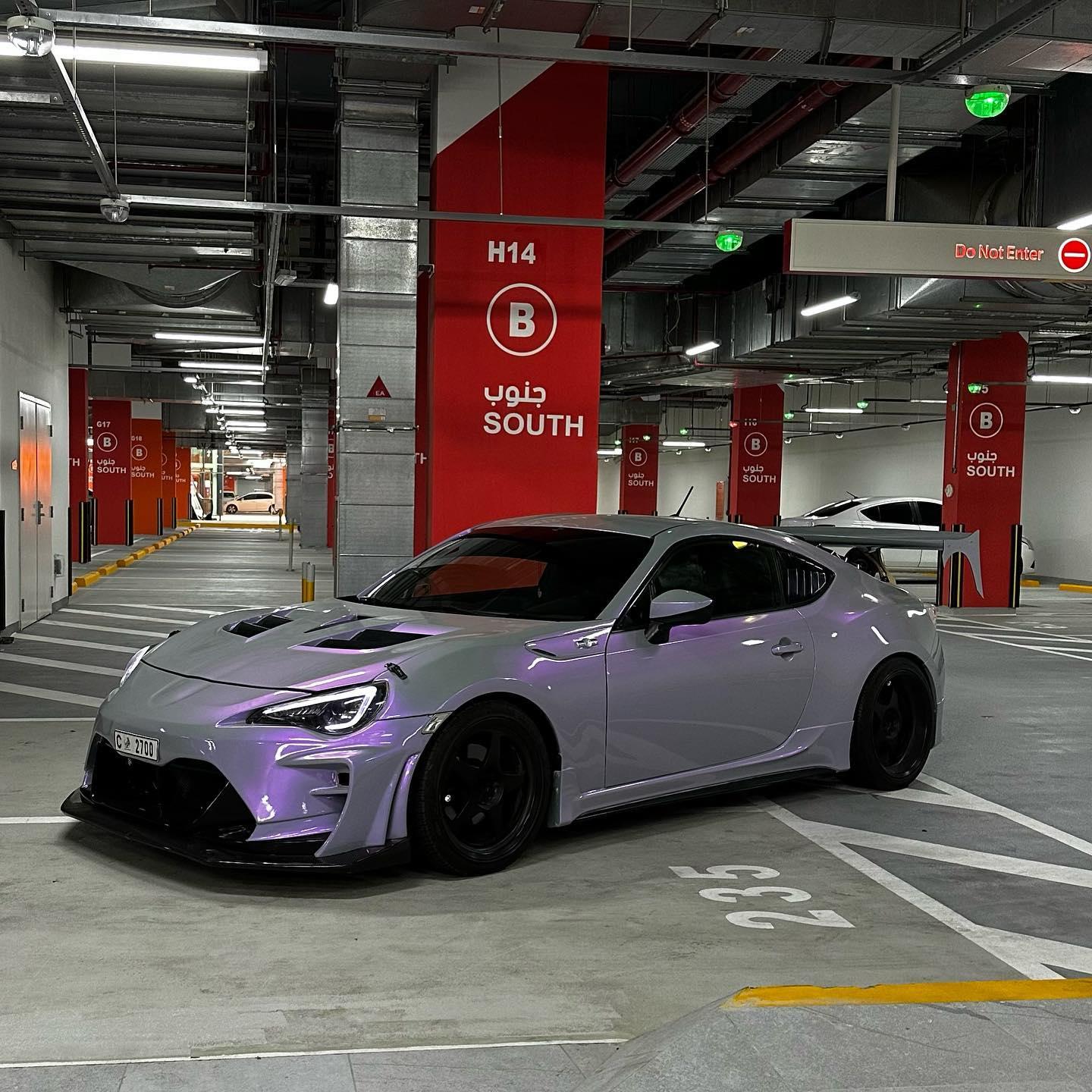 Gloss Metallic Chameleon Candy Grey Purple Car Vinyl Wrap PET