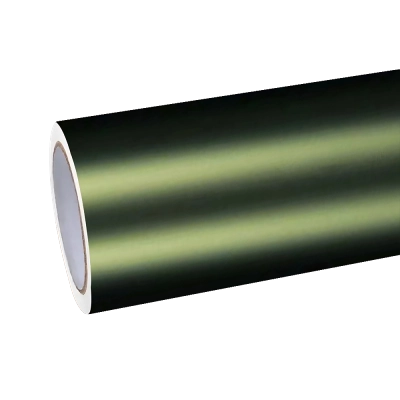 Matte Metallic Lighting Green Car Vinyl Wrap PET 01