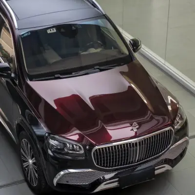 Gloss Metallic Black Rose Car Vinyl Wrap Sale 02