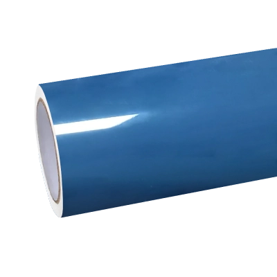 Gloss Petrol Blue Car Vinyl Wrap PET 01