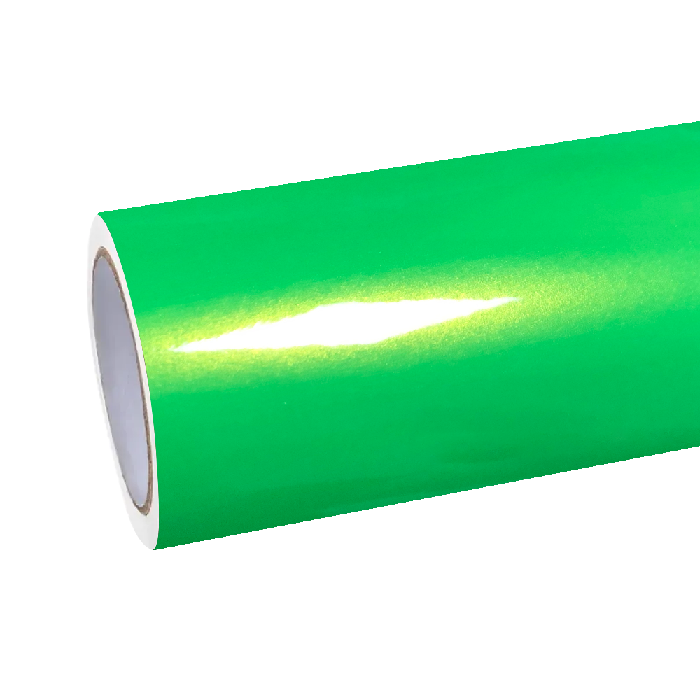 Gloss Metallic Gold Green Car Vinyl Wrap PET