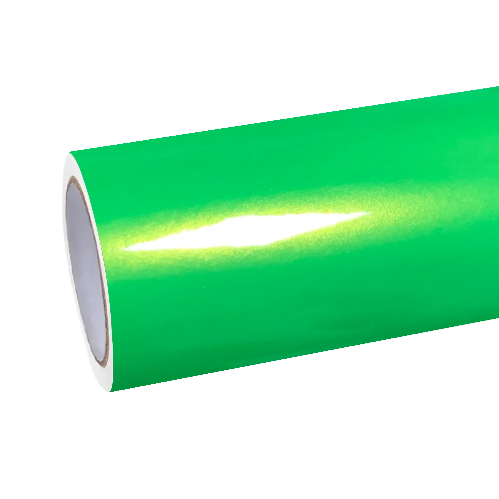 Gloss Metallic Gold Green Car Vinyl Wrap PET