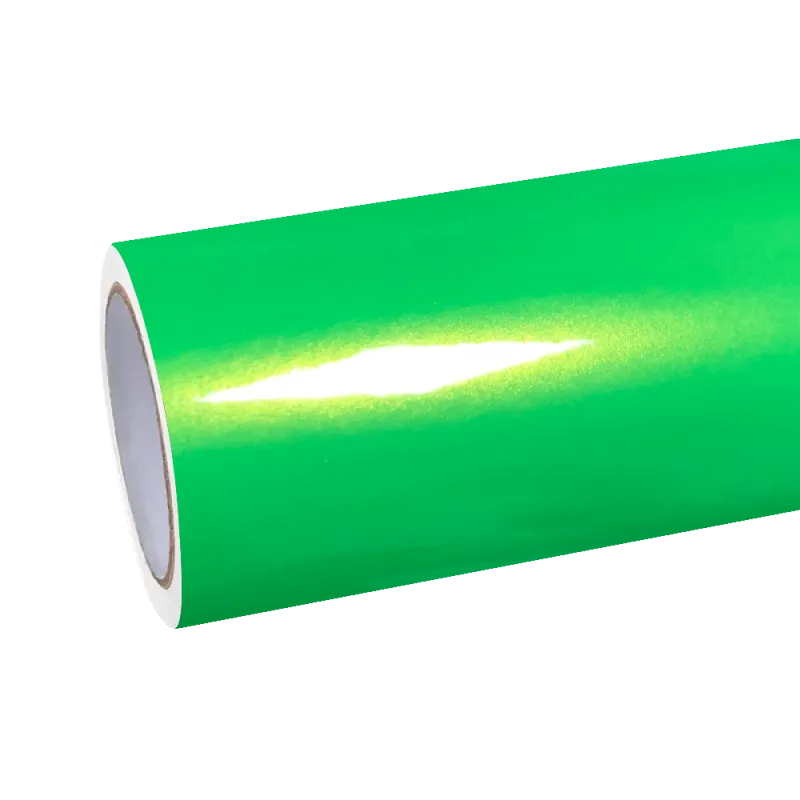 Gloss Metallic Gold Green Car Vinyl Wrap PET