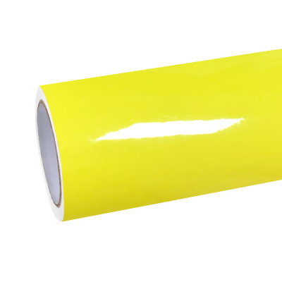 Gloss Lemon Yellow Car Vinyl Wrap 01
