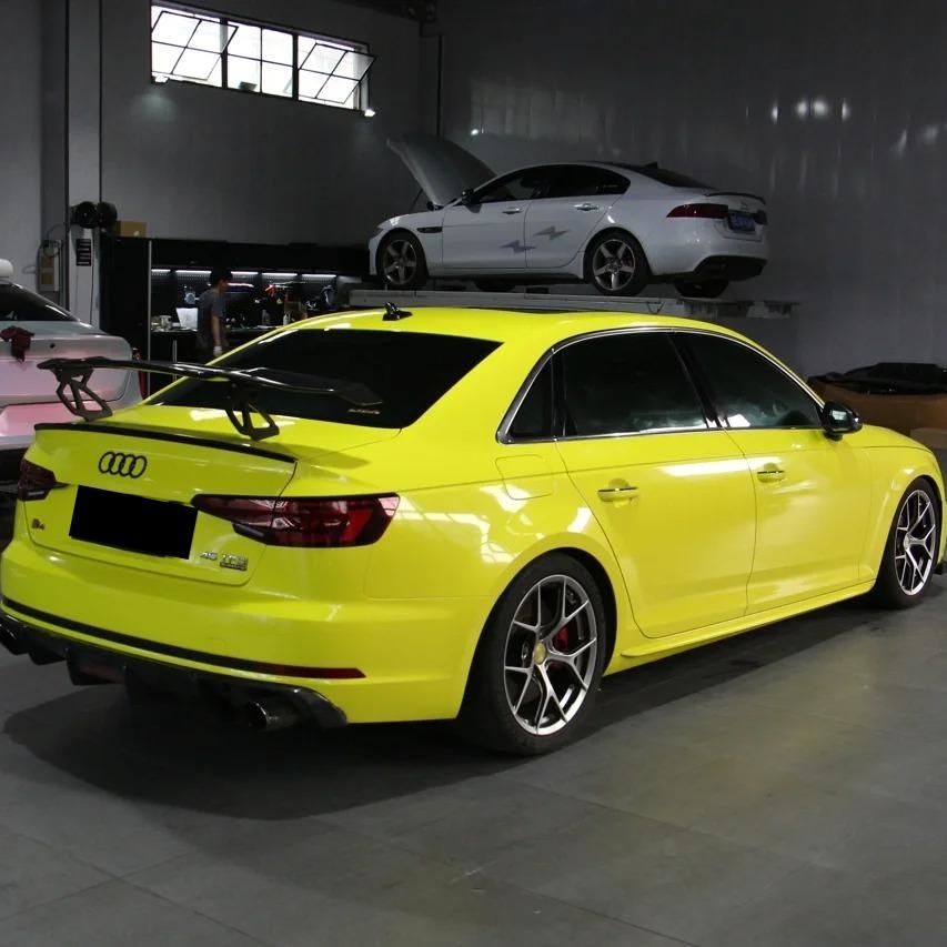 Lemon Yellow Car Wrap