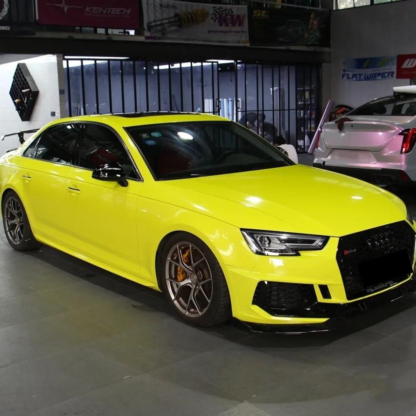 Lemon Yellow Car Wrap