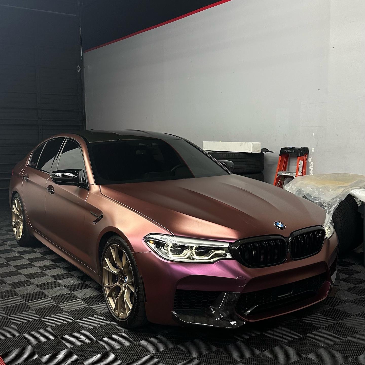 Matte Diamond Brown Red Car Vinyl Wrap