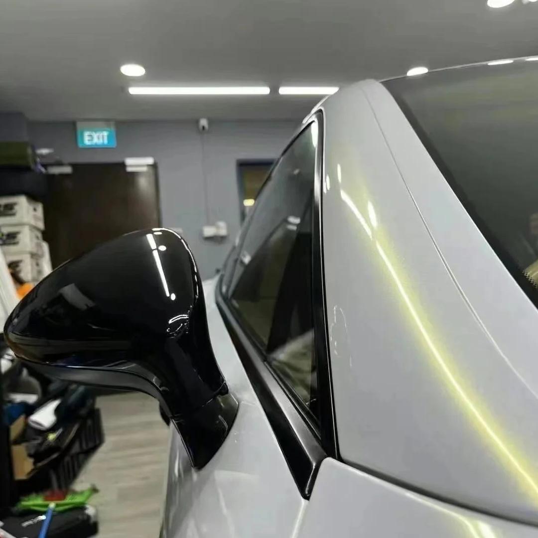 Gloss Metallic Diamond Chameleon Gold White Car Vinyl Wrap