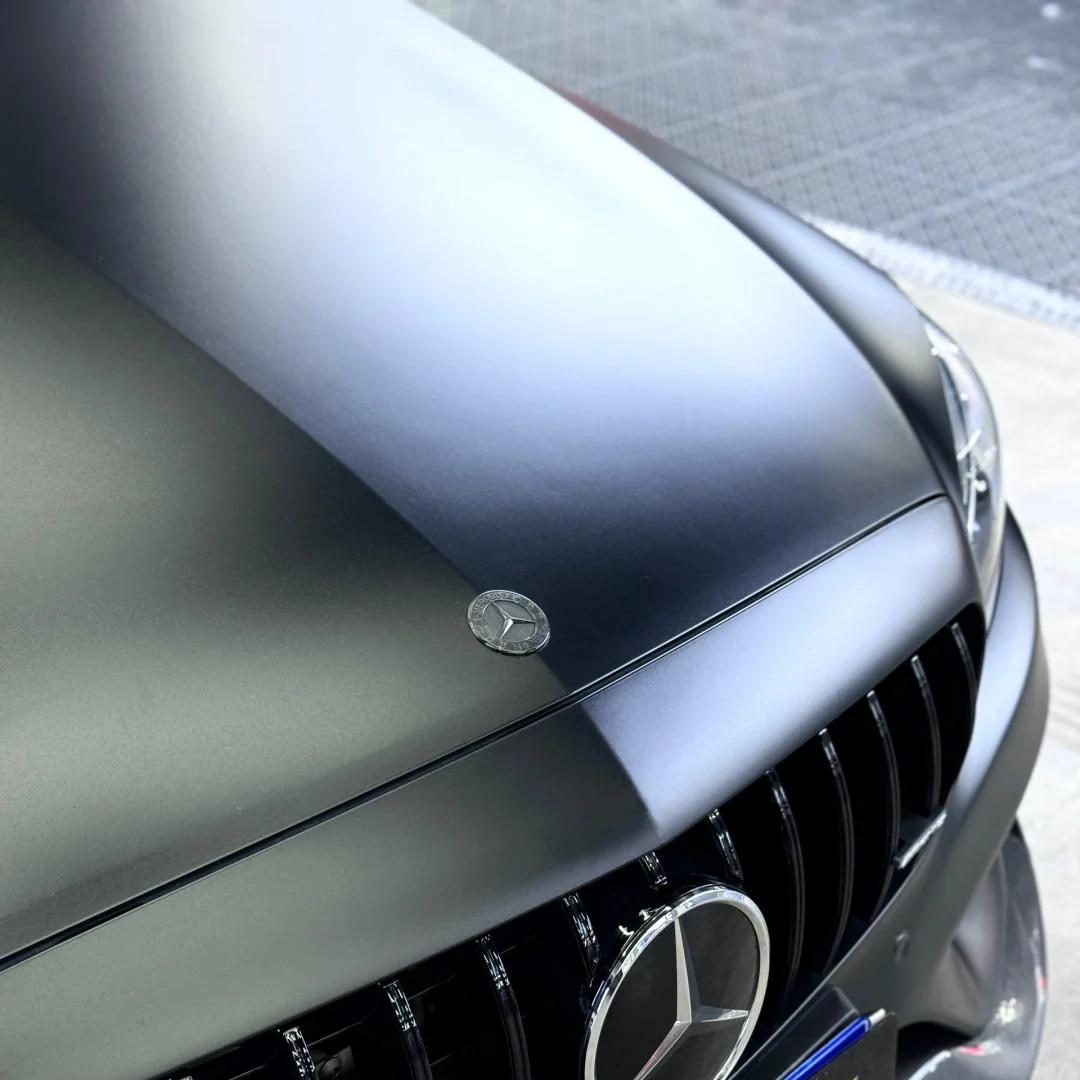Matte Deep Black Car Vinyl Wrap