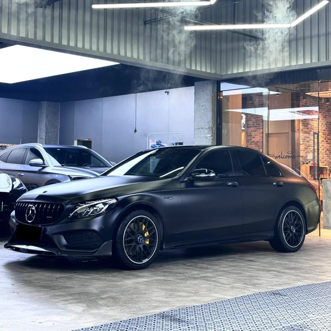 Matte Deep Black Car Vinyl Wrap