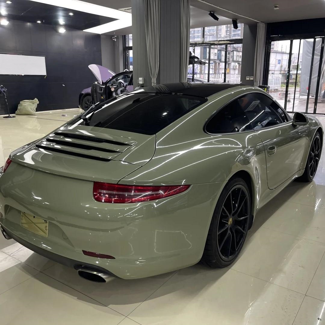 Gloss Khaki Green Car Vinyl Wrap