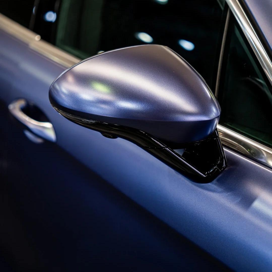 Matte Metallic Midnight Blue Car Vinyl Wrap