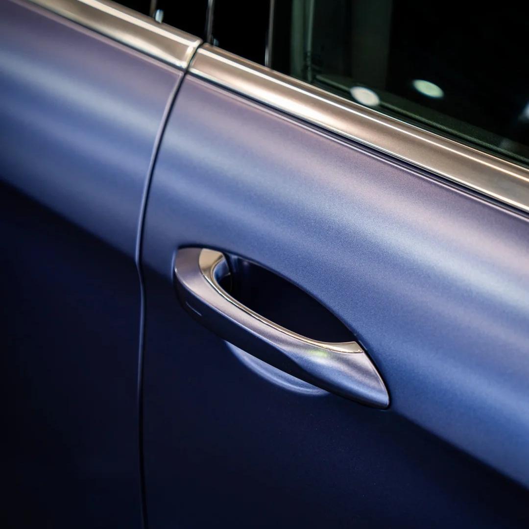 Matte Metallic Midnight Blue Car Vinyl Wrap