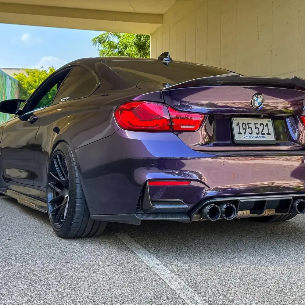 Gloss Metallic Midnight Purple Car Vinyl Wrap BMW
