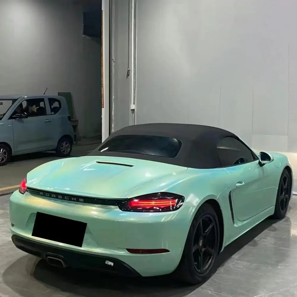 Gloss Metallic Rainbow Laser Tiffany Blue Car Vinyl Wrap