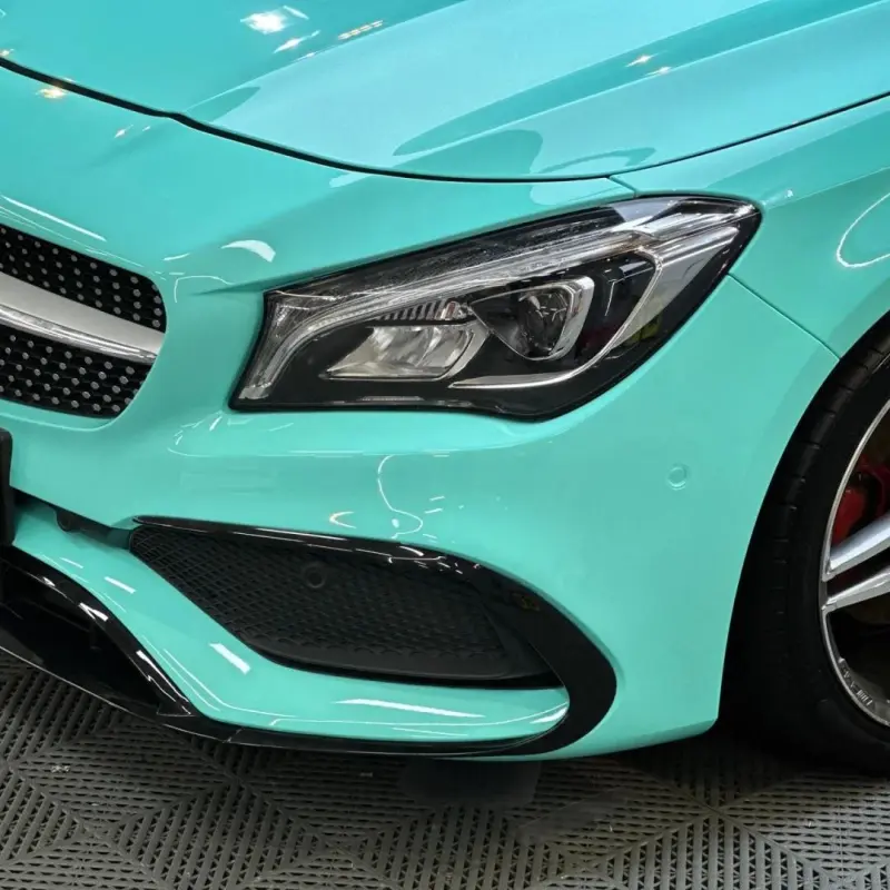 Cyan Blue Car Wrap
