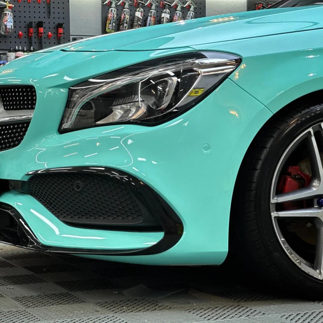 Cyan Blue Car Wrap