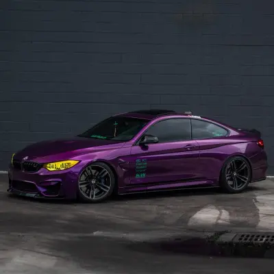 Gloss Metallic Grape Purple Car Vinyl Wrap PET 02