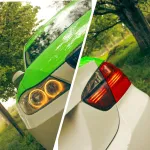 Gloss Metallic Gold Green Car Vinyl Wrap PET