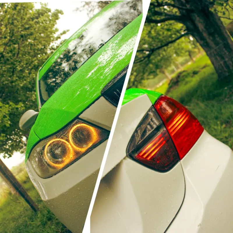 Gloss Metallic Gold Green Car Vinyl Wrap PET