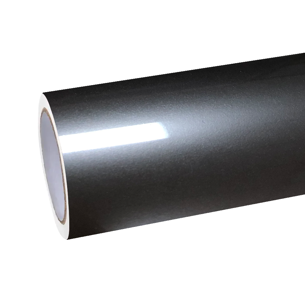 Gloss Metallic Tungsten Black Car Vinyl Wrap