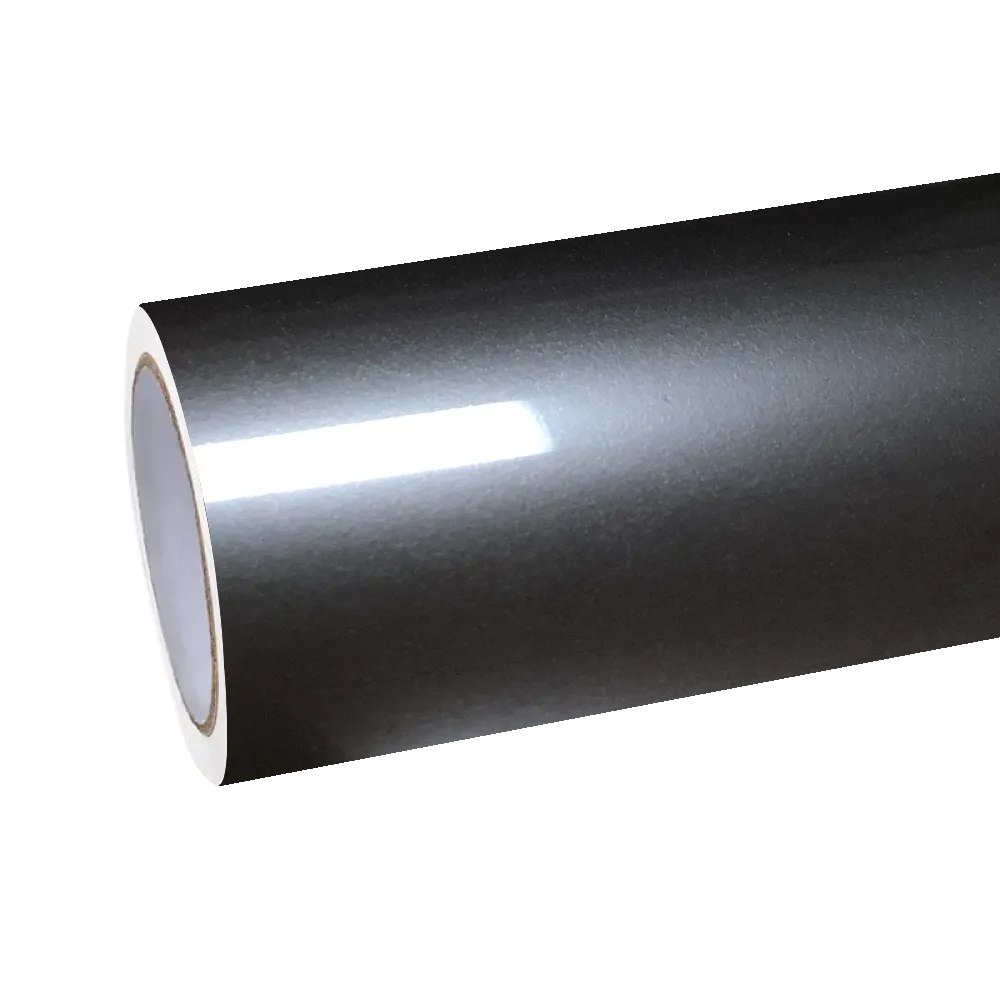 Gloss Metallic Tungsten Black Car Vinyl Wrap