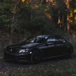 Matte Satin Black Ceramic Black Car Vinyl Wrap BMW  PET 