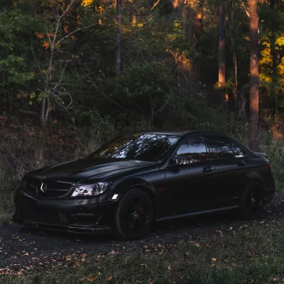 Matte Satin Black Ceramic Black Car Vinyl Wrap BMW  PET  02