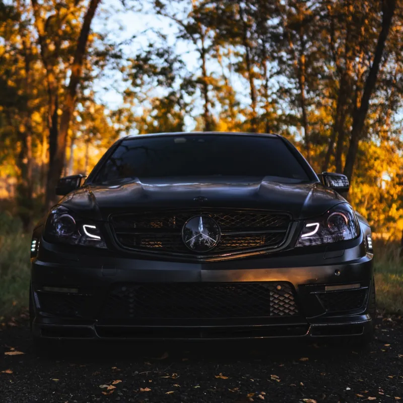 Matte Satin Black Ceramic Black Car Vinyl Wrap BMW  PET 