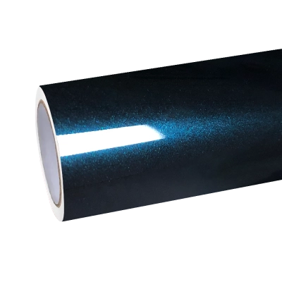 Gloss Metallic Dark Green Car Vinyl Wrap PET 01