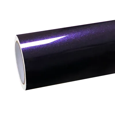 Gloss Metallic Dark Purple Car Vinyl Wrap PET 01