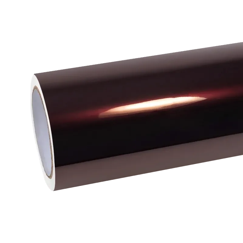 Gloss Metallic Black Rose Car Vinyl Wrap