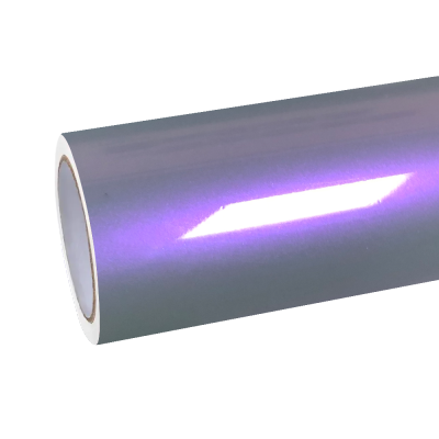 Gloss Metallic Chameleon Candy Grey Purple Car Vinyl Wrap PET 01