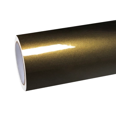 Gloss Metallic Midnight Gold Car Vinyl Wrap PET 01
