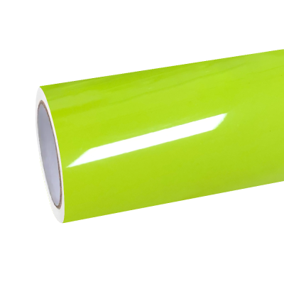 Gloss Chartreuse Green Car Vinyl Wrap PET 01