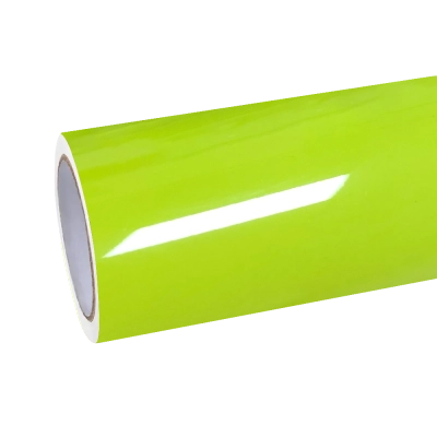 Gloss Chartreuse Green Car Vinyl Wrap PET 01