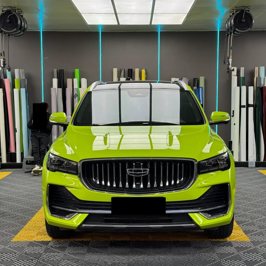 Chartreuse Green Car Wrap