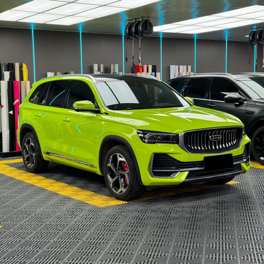 Chartreuse Green Car Wrap