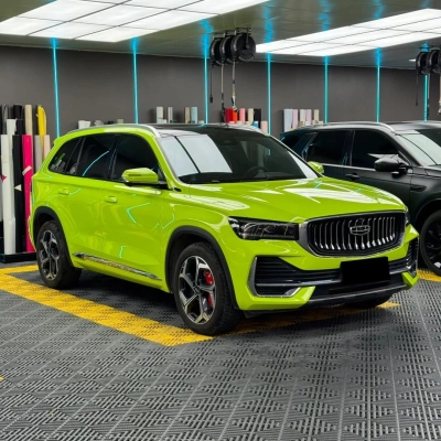 Gloss Chartreuse Green Car Vinyl Wrap PET 02