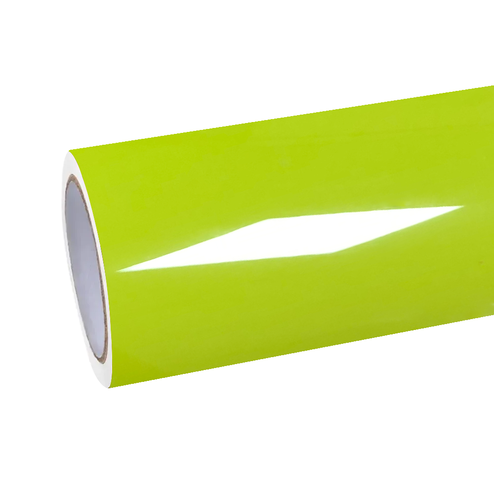 Chartreuse Yellow Car Wrap