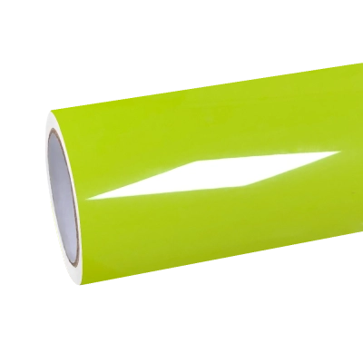 Gloss Chartreuse Yellow Car Vinyl Wrap Chevrolet Camaro 01